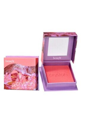 Nib! Benefit Cosmetics Crystah Mini Silky-Soft Powder Blush, Strawberry Pink